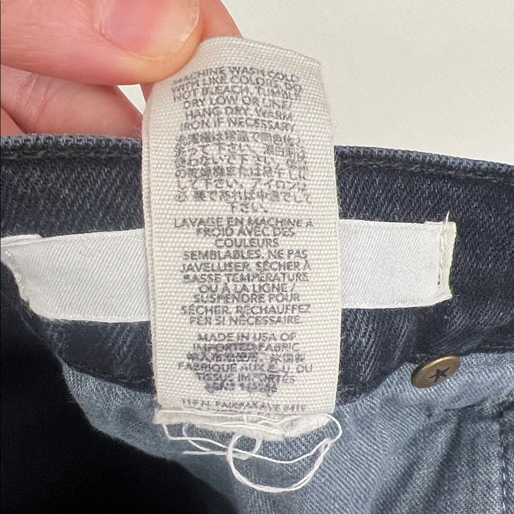 Gently used The GREAT. jeans the fellow cropped denim pants raw & released hems - Picture 7 of 10